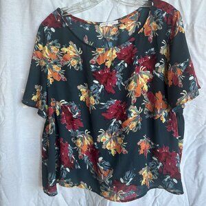 Anthropologie Paper Crown Perennial Swing Top